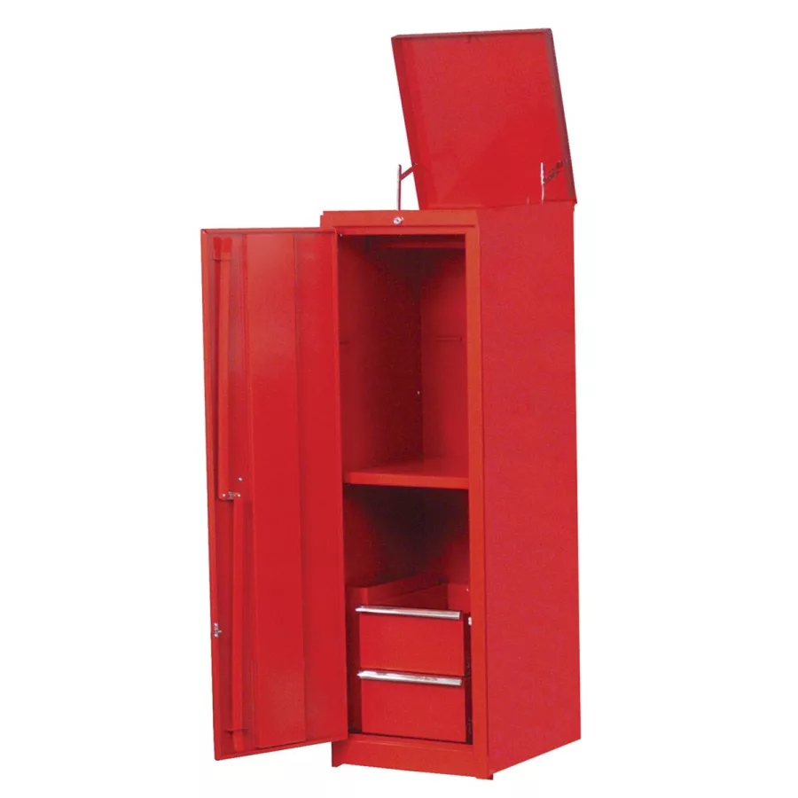 LOCKER RED W/2 R-BEARING DRWR & LID LOCKER RED W/2 R-BEARING DRWR & LID