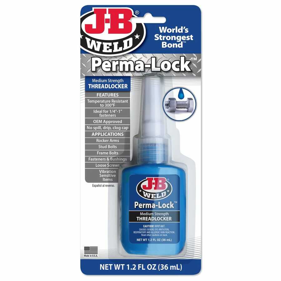 J-B Weld Perma-Lock Blue 36 ml. threadlocker