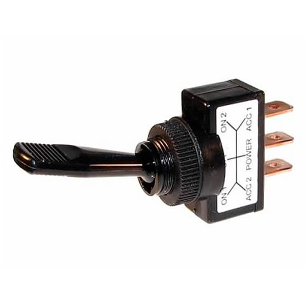 20 Amp 12V Black Toggle Switch