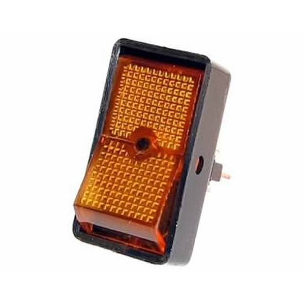 16 Amp 12V Amber Rocker On-Off