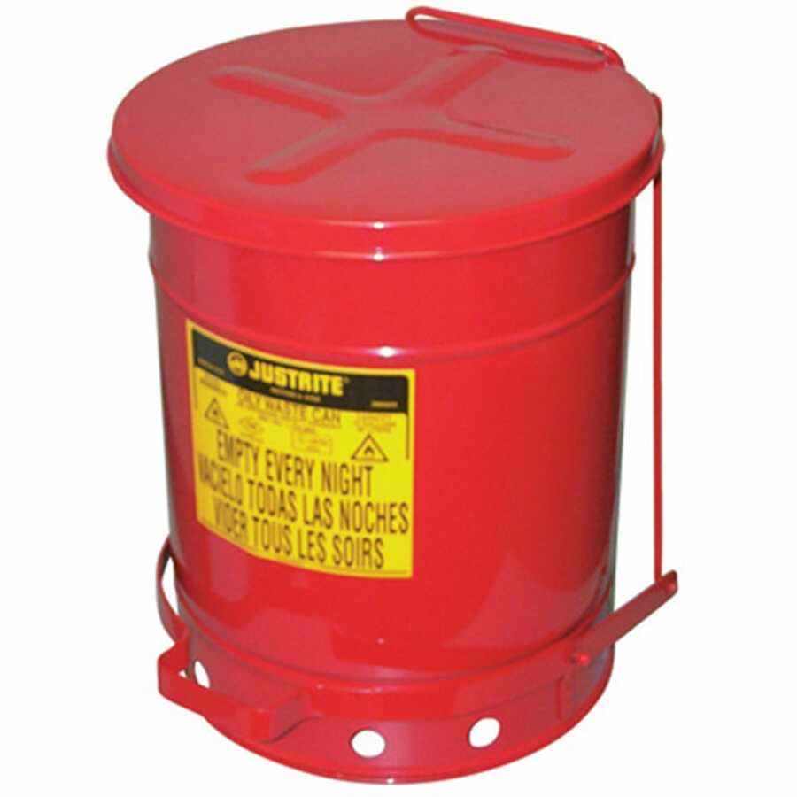 10 Gallon Oily Waste Can w/ Foot Operated Cover