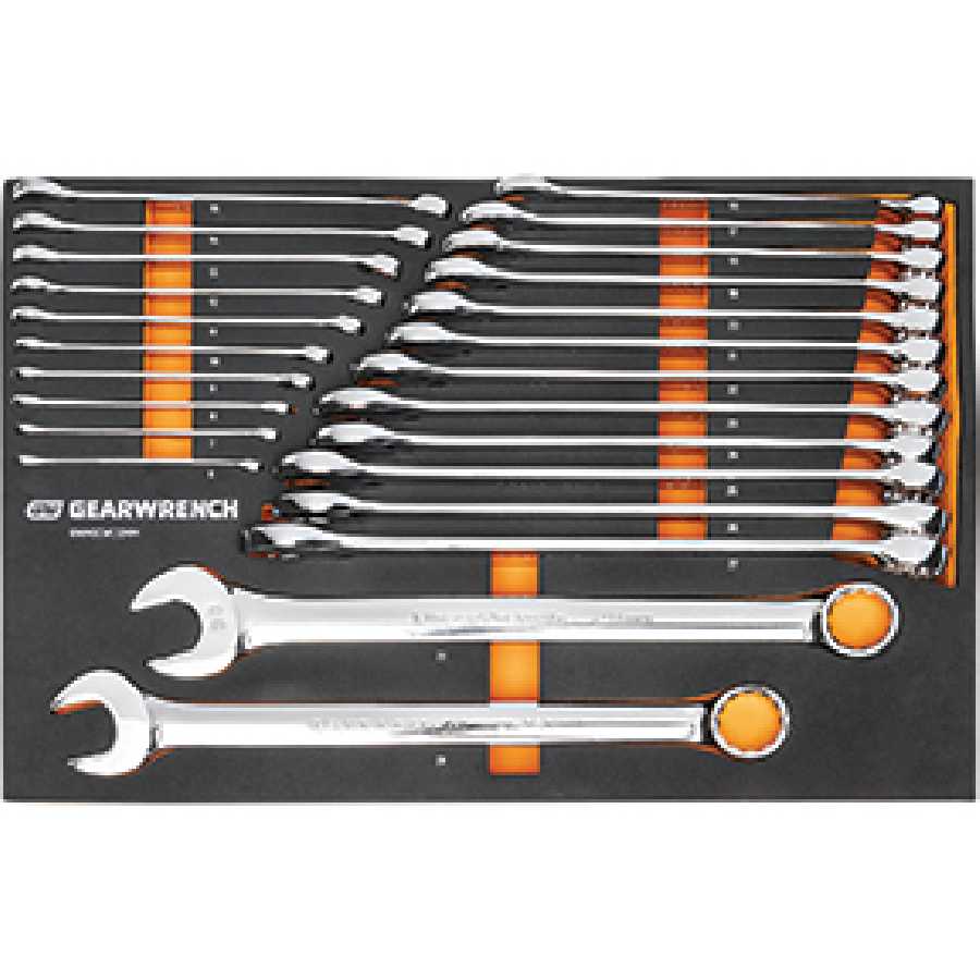 24 Pc 12 Point Long Pattern Combination Metric Wrench Set