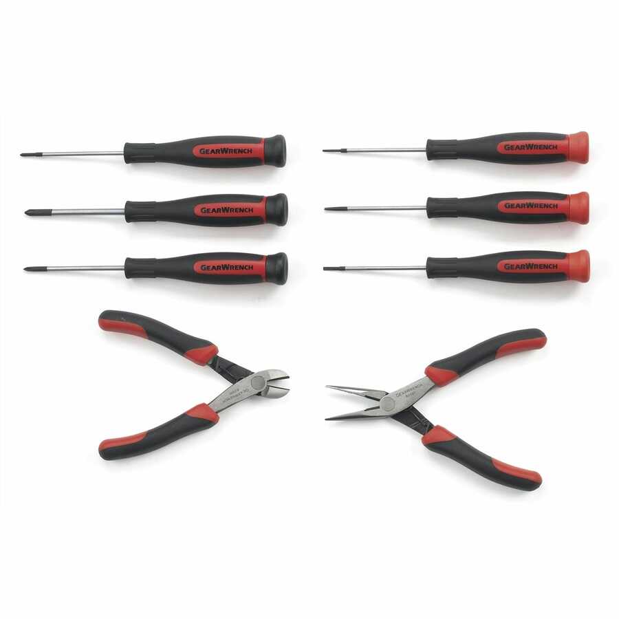 Mini Screwdriver and Plier Set - 8-Pc