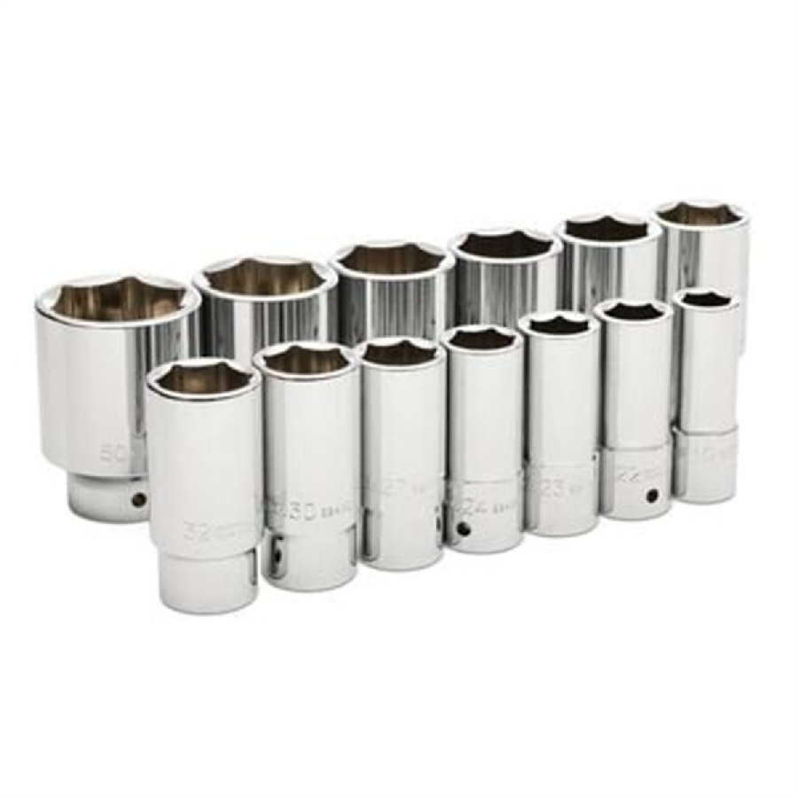 13 Piece 3/4" Drive 6 Point Metric Deep Socket Set