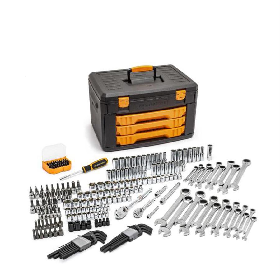 232 Piece Mechanics Tool Set in 3 Drawer Storage Box