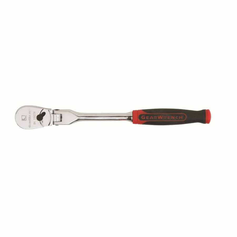 84 Tooth 1/4\\ Drive Flex Ratchet w/Cushion Grip\"