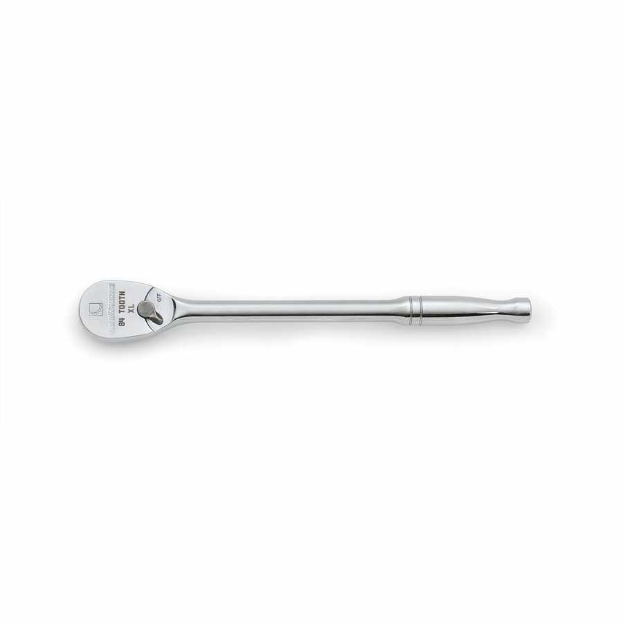 1/4 Inch Drive 84 Tooth Full Polish Long Handle Ratchet