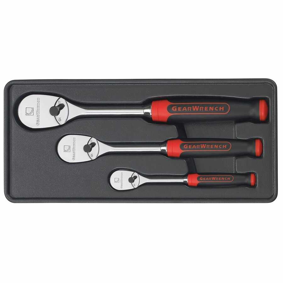 3 Pc. Ratchet Set w/Cushion Grip