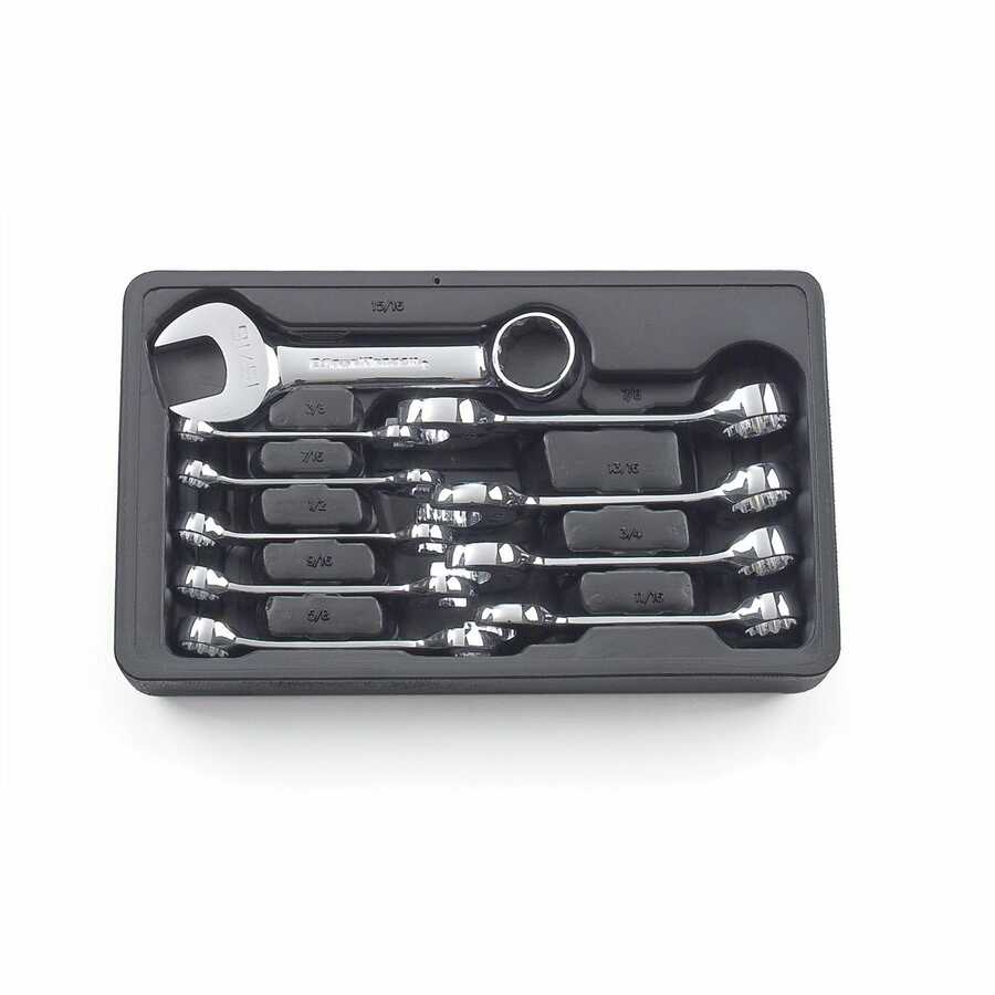 SAE Stubby Wrench Set - 10-Pc