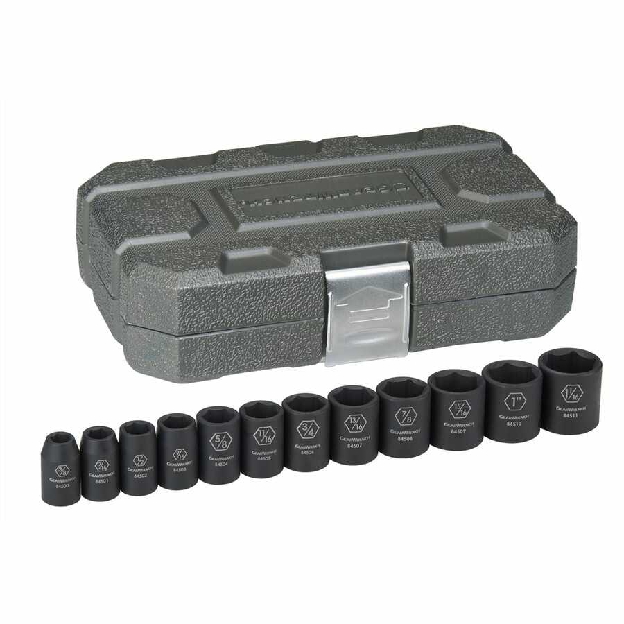 12 Pc. Impact SAE Standard Socket Set 1/2\" DRIVE