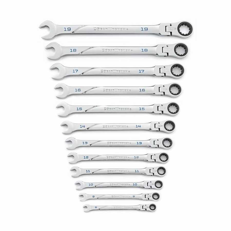 Flex Spline 120XP XL Combo Ratcheting Wrench Set Metric 8-19mm 1