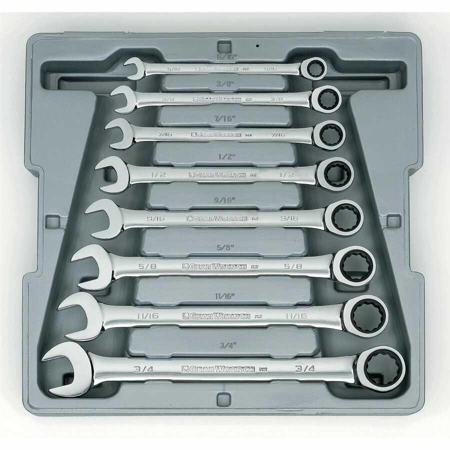 Fractional Gearwrench Set - 8-Pc