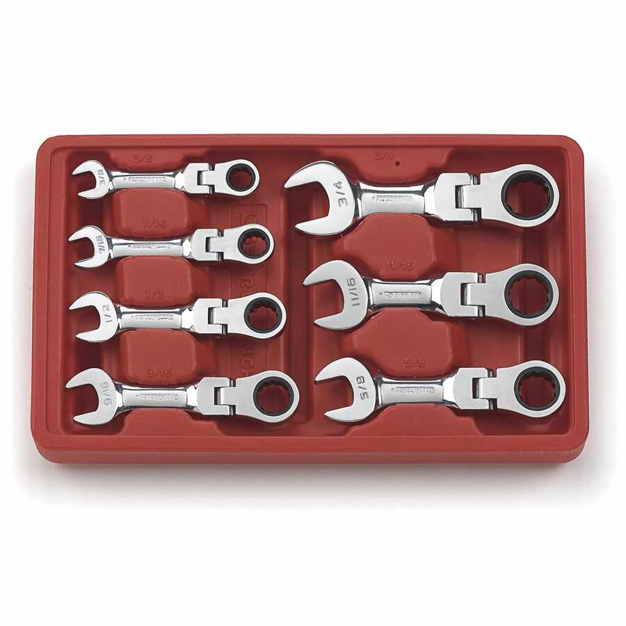 Fractional SAE Stubby Flex GearWrench Set - 7-Pc
