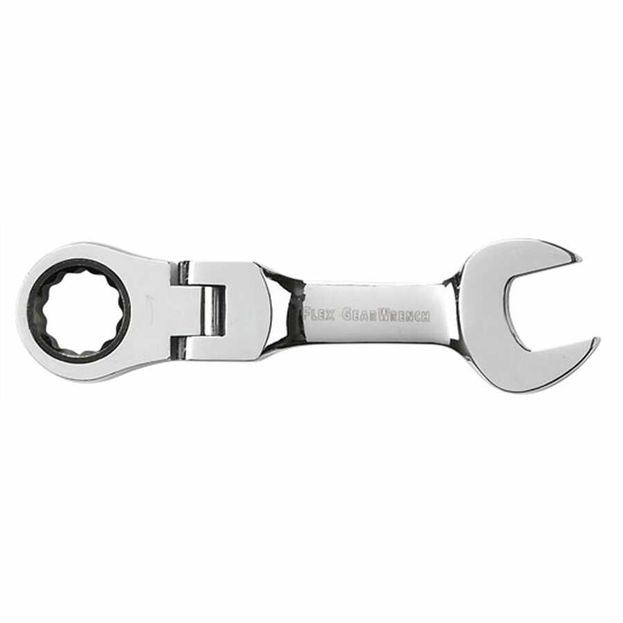 9/16\\ Stubby Flex Combination Ratcheting Wrench\"