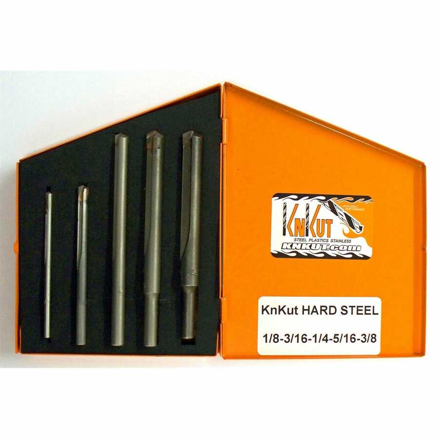 KnKut 5KK9 Jobber Length Carbide Tip Hard Steel Drill Bit Set -