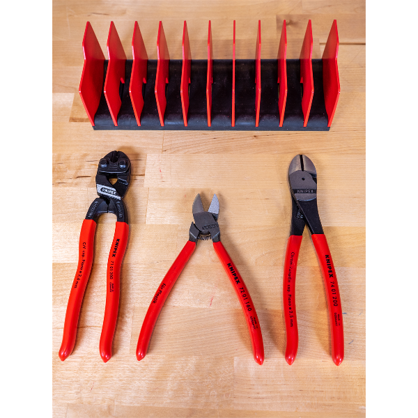 3-PC CUTTING PLIERS SET FREE 10-PC TOOL HOLDER