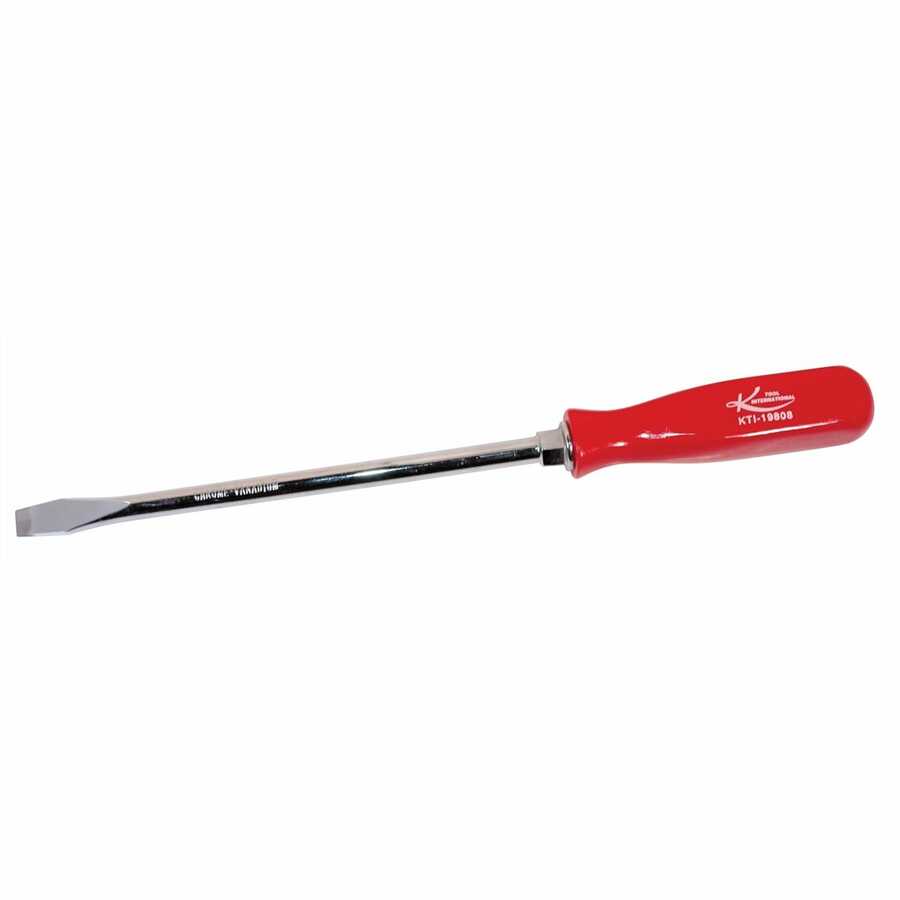 Slotted Screwdriver - 8 In - Red Handle