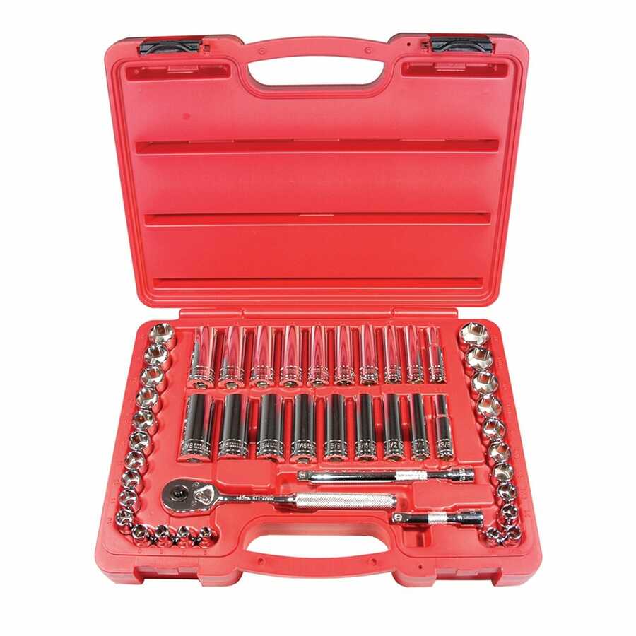 47 Piece 3/8" Drive 6 Point Socket Set