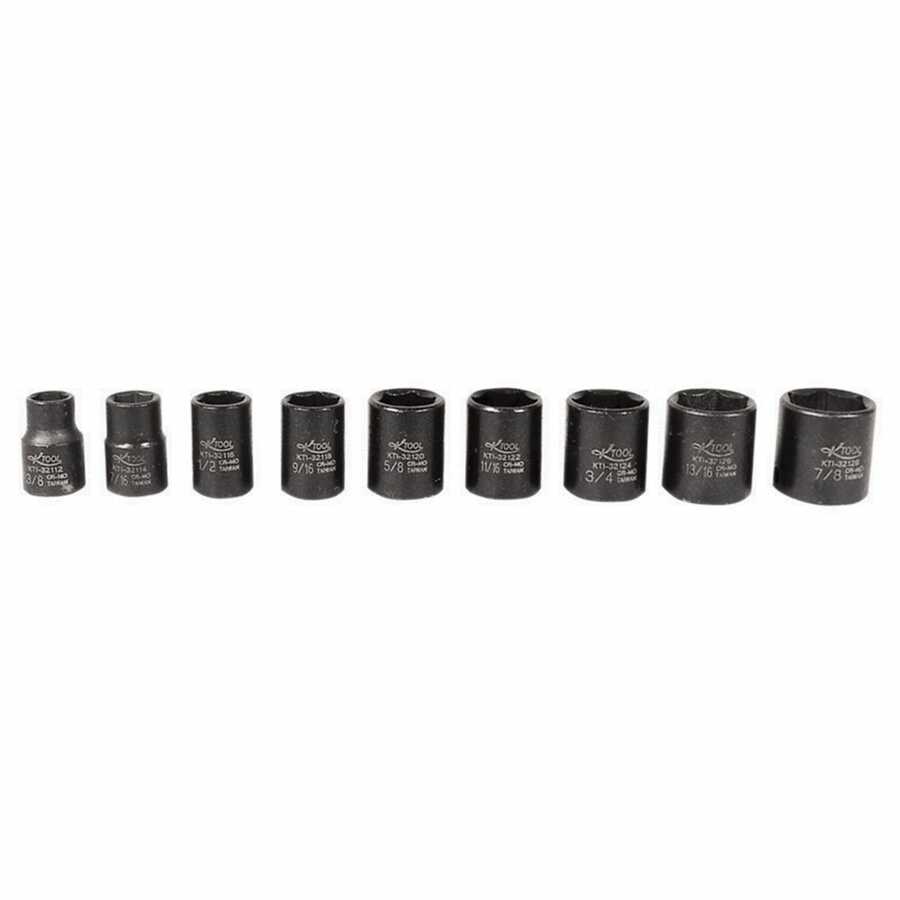 Metric Impact Socket Set - 3/8 In Dr 6 Pt - 10 Piece