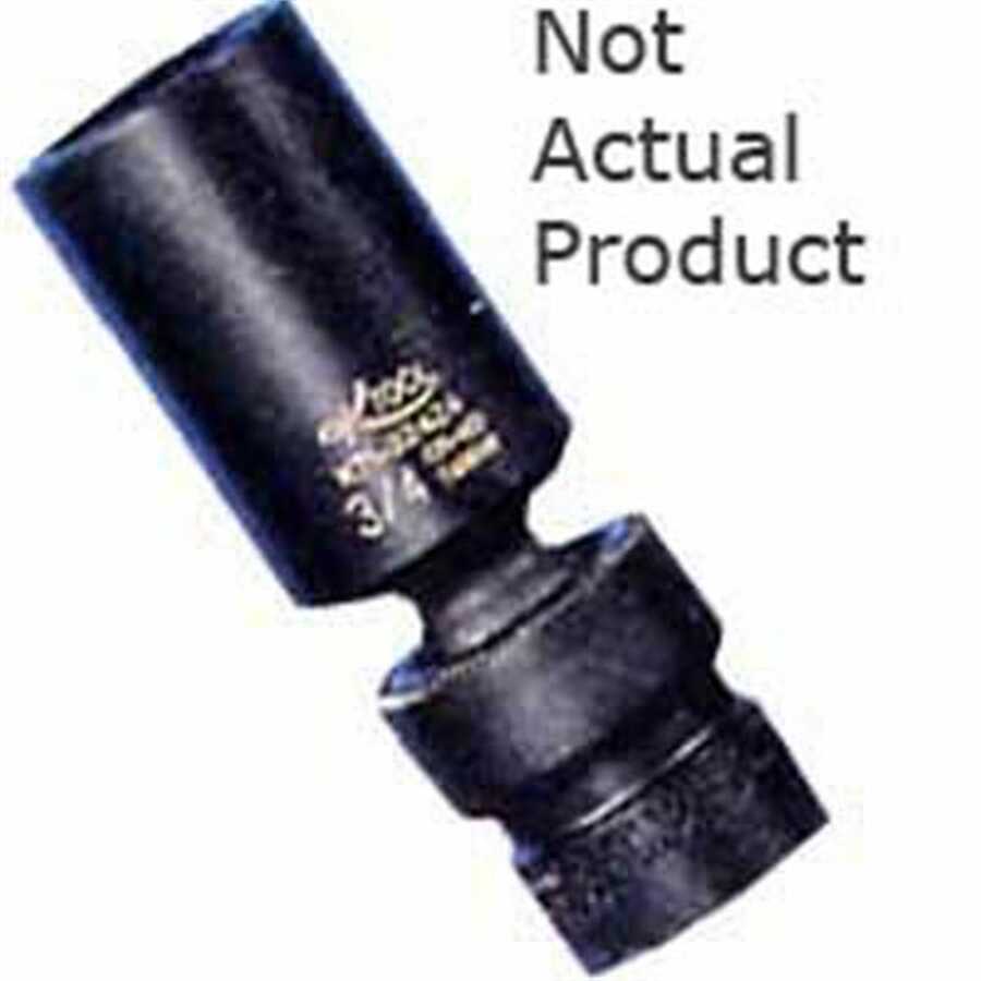 Deep Flex Impact Socket - 3/8 In Dr 6 Pt - 1/2 In