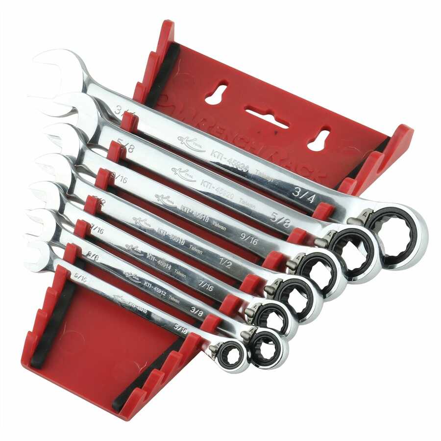 7 pc Rev. Ratcheting Wrench Set 5/16-3/4"