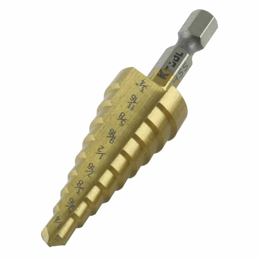 Step Drill Bit 1/4"-3/4"