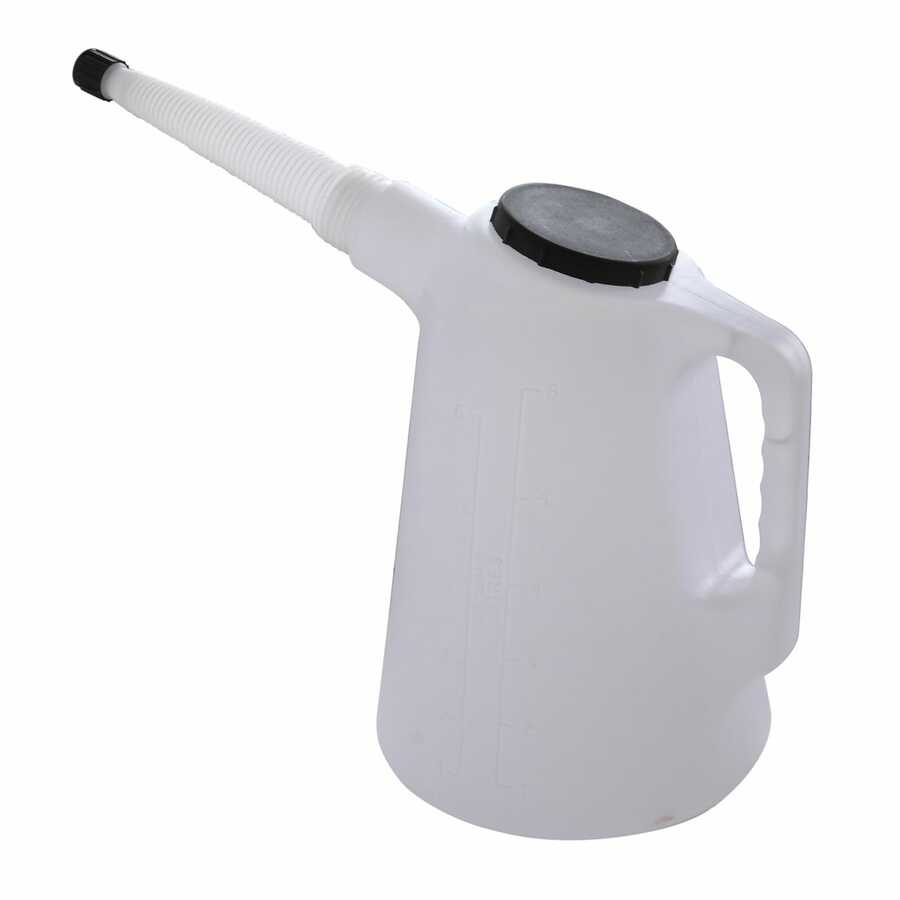 Plastic Measure Flex Spout w/Dust Cap, 6 Qt