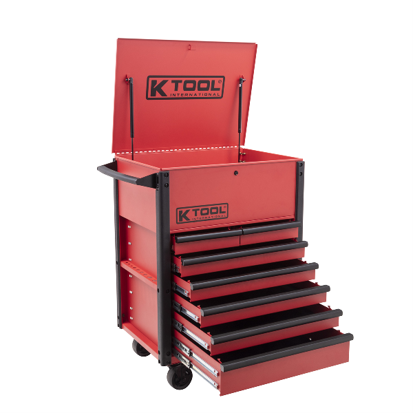 Premium 7 Drawer 750 lb. Service Cart (Matte Red