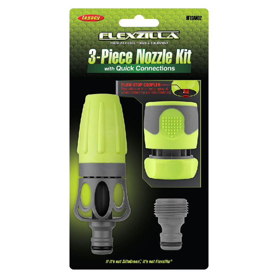 Flexzilla Garden Hose Nozzle Kit 3Pc