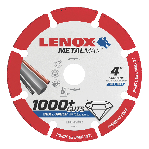 LENOX DIAM CUTOFF WHEEL DG 4" X 3/8"