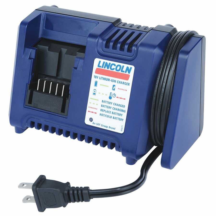 One Hour Battery Charger for 18 Volt PowerLuber Lincoln