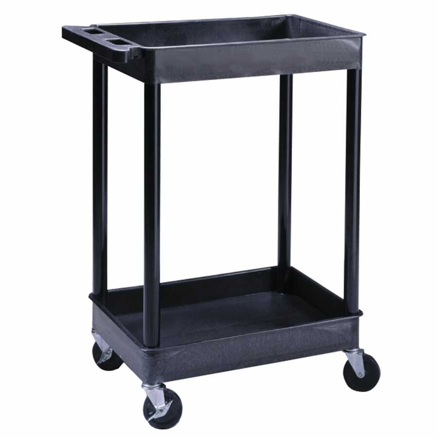 n/a Heavy Duty Plastic Utility Cart - Black