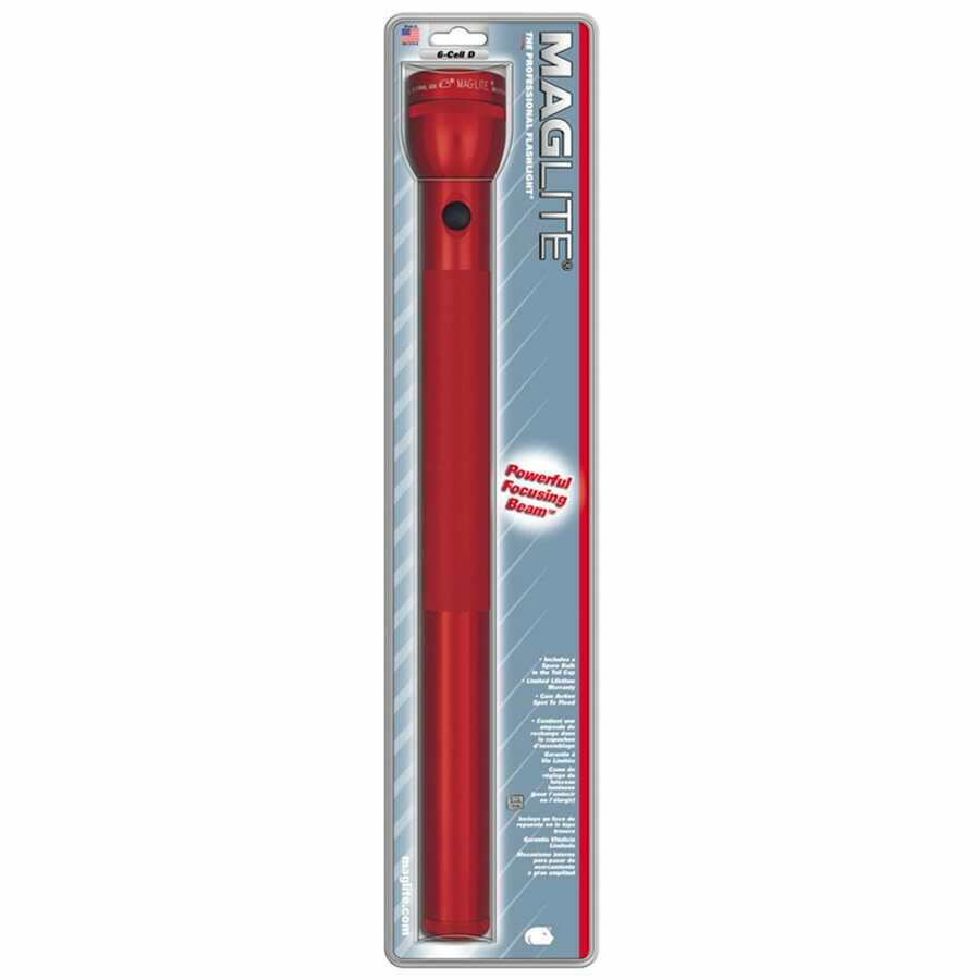 Flashlight - 6 D-Cell - Red