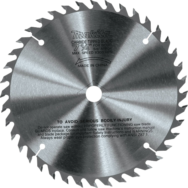 7-1/4" x 40T Carbide-Tipped Saw Blade