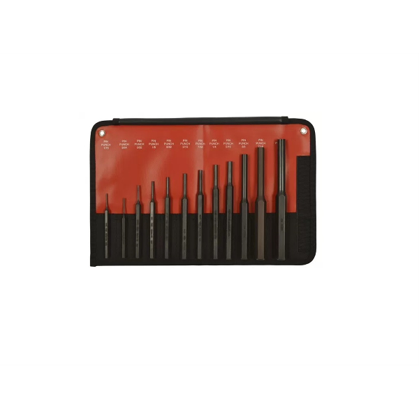 12PC PIN PUNCH SET, STEEL