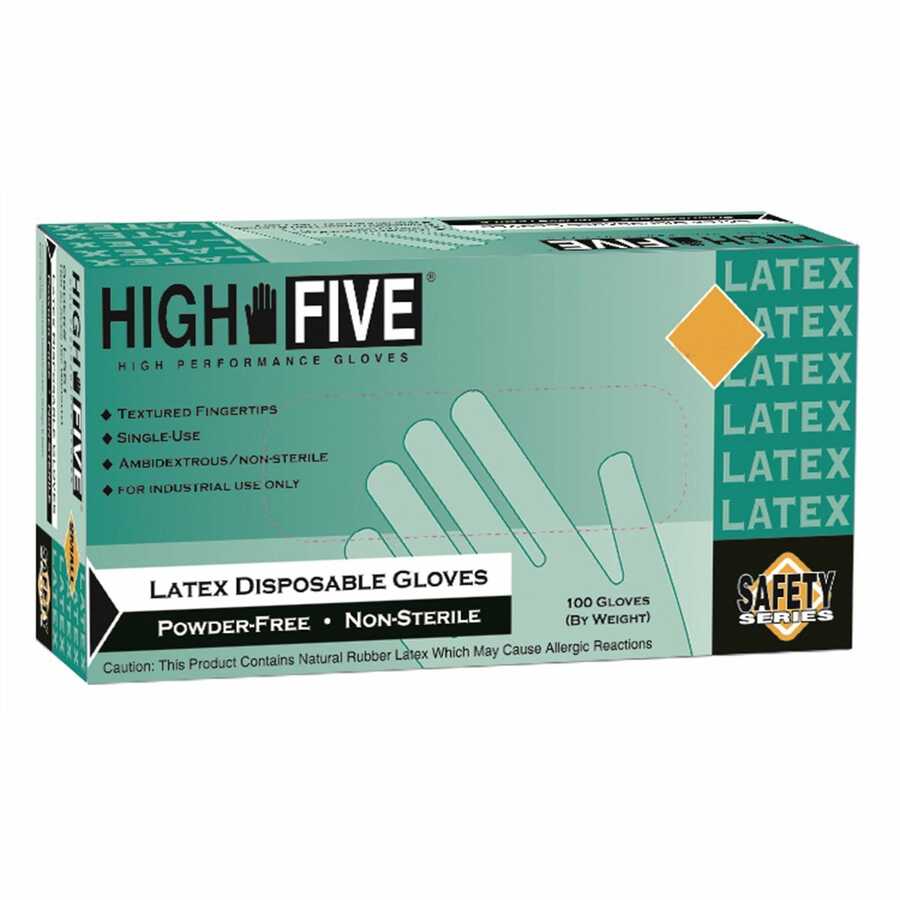 High Five Powder-Free Industrial Grade Latex Gloves - X Large