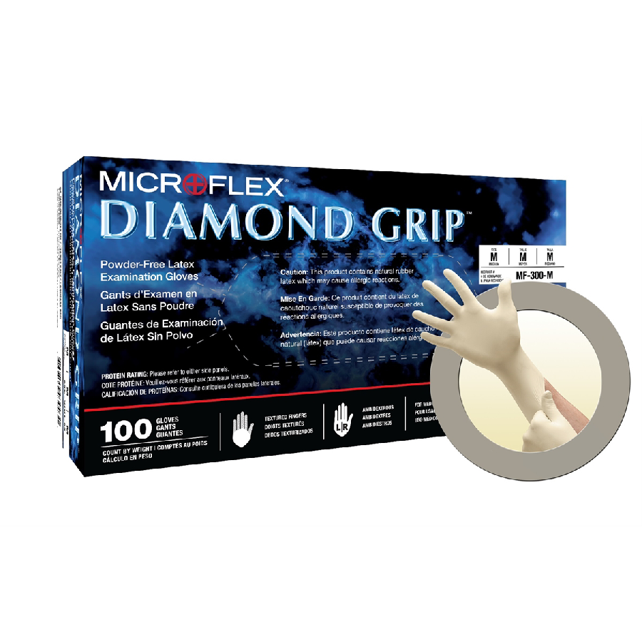 CASE Diamond Grip Latex Gloves