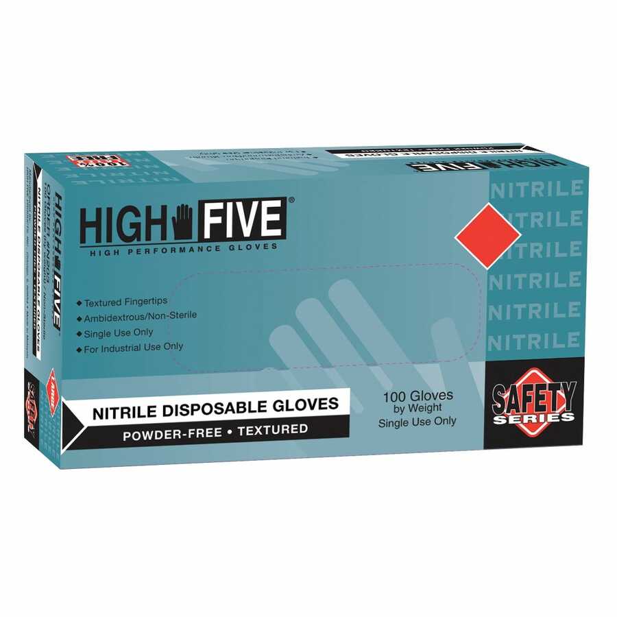 High-Five Powder Free Industrial Grade Nitrile Gloves Medium