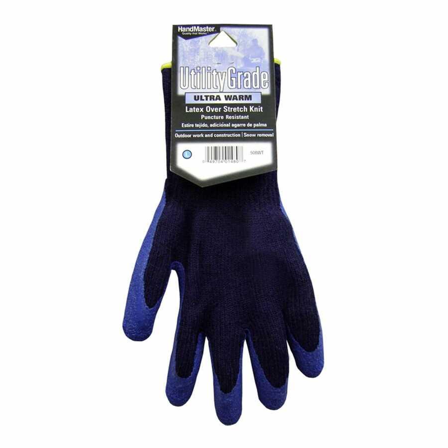 GLV MED BLU 1PR LATEX COATPLM KNIT