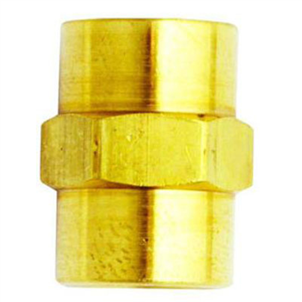 Brass Fitting Female Hex Coupling 3/8 In NPT x 1/4 In NPT