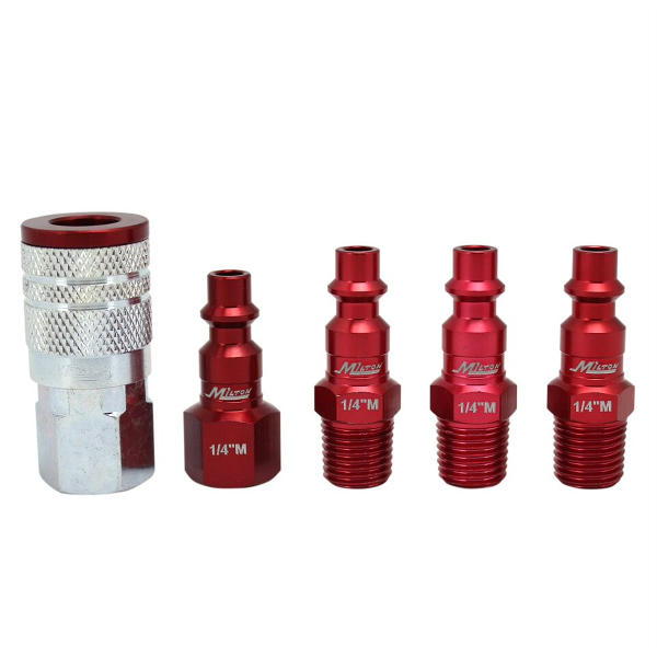 5 Piece M-Style 1/4" NPT Red