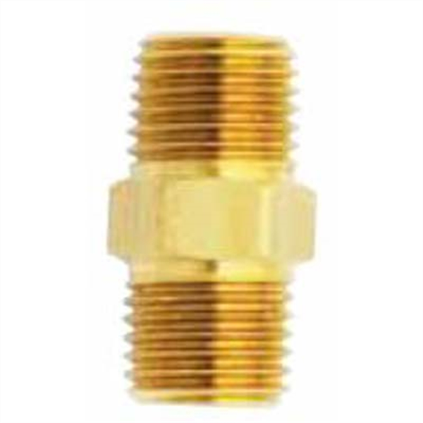 M. Hex Nipple, 3/8" x 3/8" NPT, 2/cd