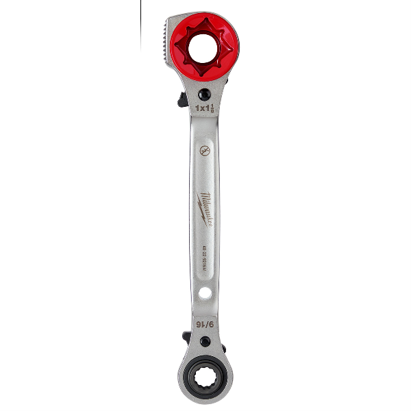 Lineman's 5in1 Ratcheting Wrench w/ Milled Strike