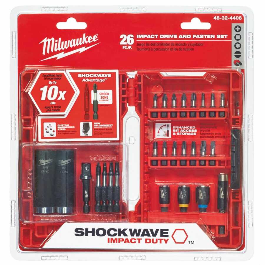 SHOCKWAVE DRIVE AND FASTEN SET 26PC