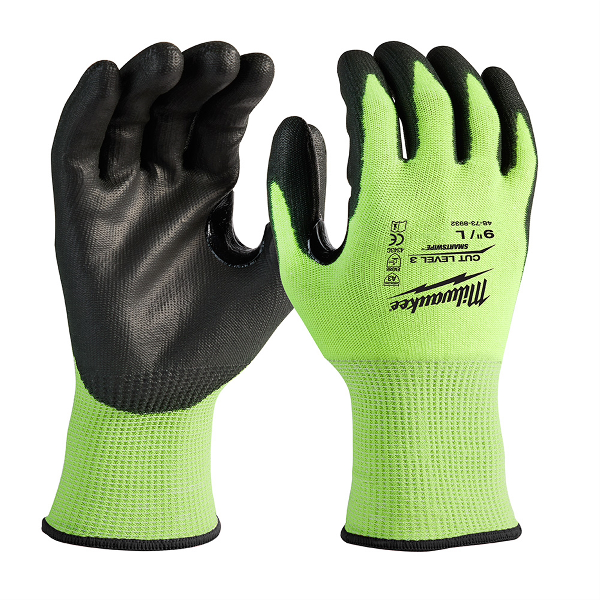 Hi-Vis Cut Level 3 Poly Dipped-L