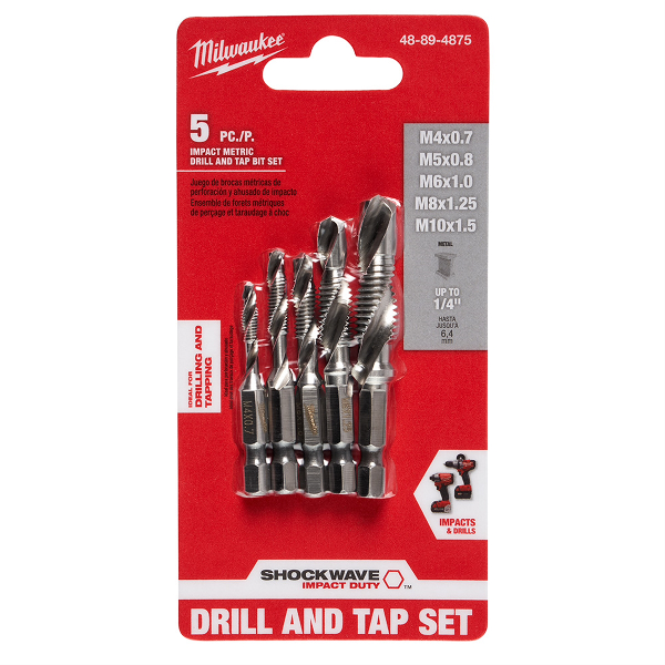 SHOCKWAVE 5PC METRIC IMPACT DRILL TAP SET