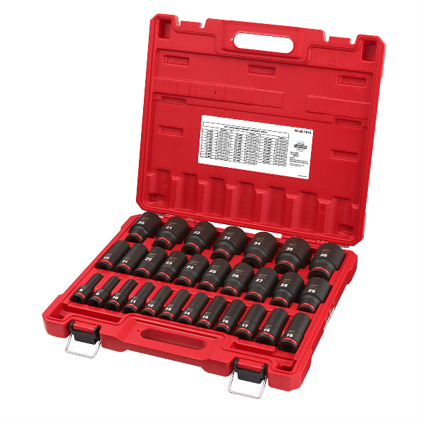 29PC Imp Duty 1/2"Dr Metric Dp 6-PT Socket Set