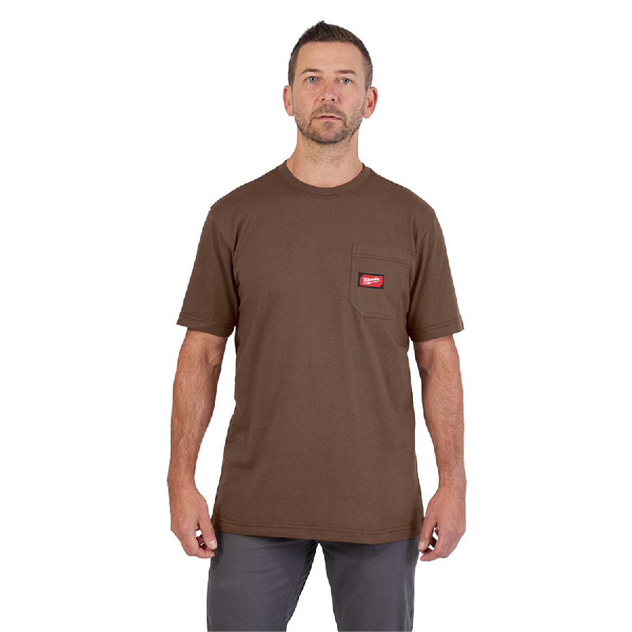 GRIDIRON? Pocket T-Shirt - Short Sleeve Brown S