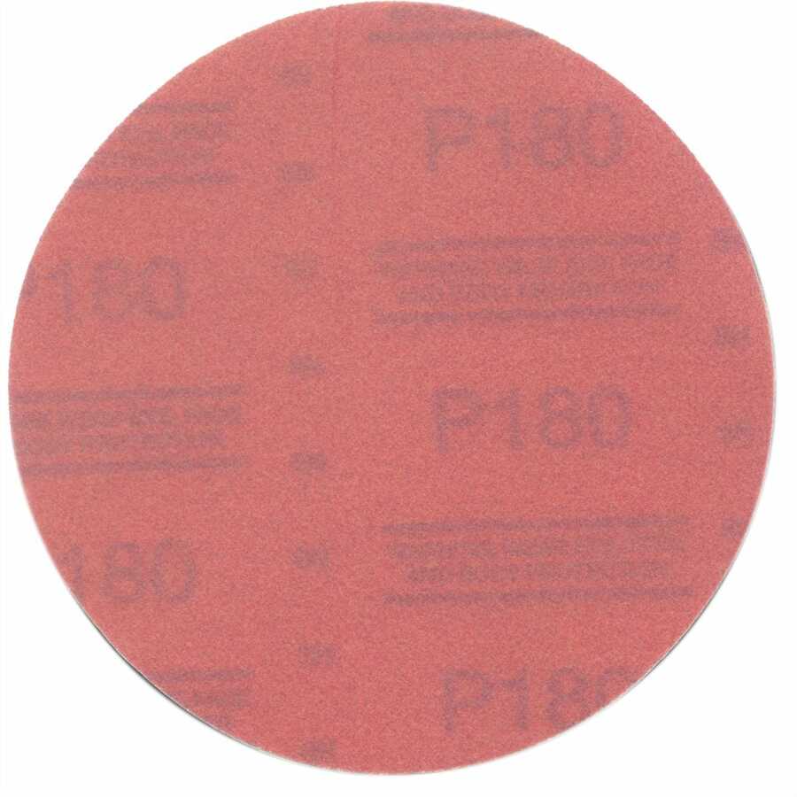 Red Abrasive Hookit Disc, 6", P180 Grit