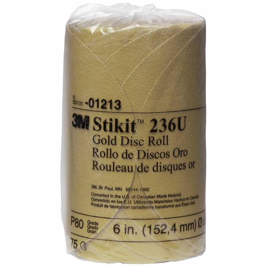 StikitT Gold Disc Roll - 6 In - 80 Grade